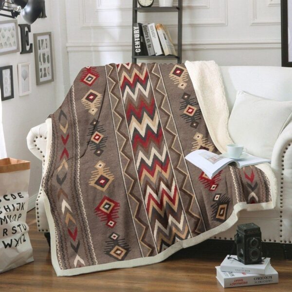 Native American Fleece Blanket Sherpa Blanket