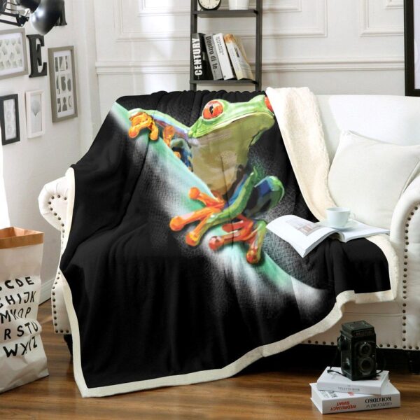Frog Fleece Blanket Sherpa Blanket