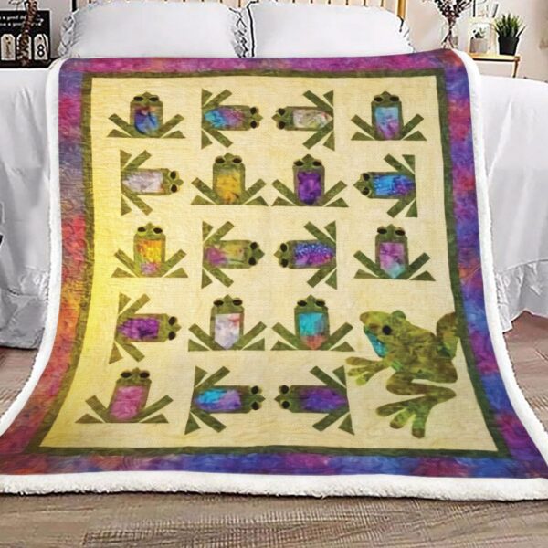 Frog Fleece Blanket Sherpa Blanket