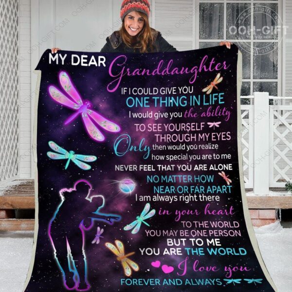 Granddaughter Always Love You Fleece Blanket Sherpa Blanket