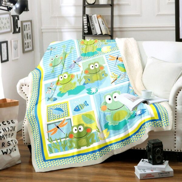 Frog Fleece Blanket Sherpa Blanket