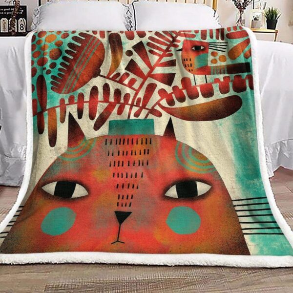 Cat Fleece Blanket Sherpa Blanket