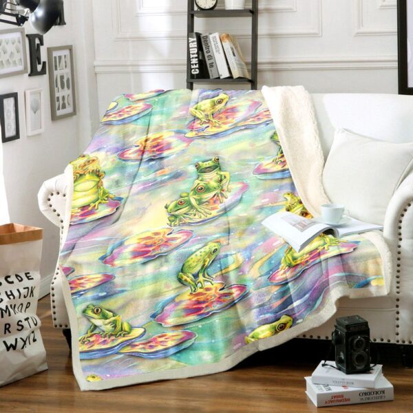 Frog Fleece Blanket Sherpa Blanket