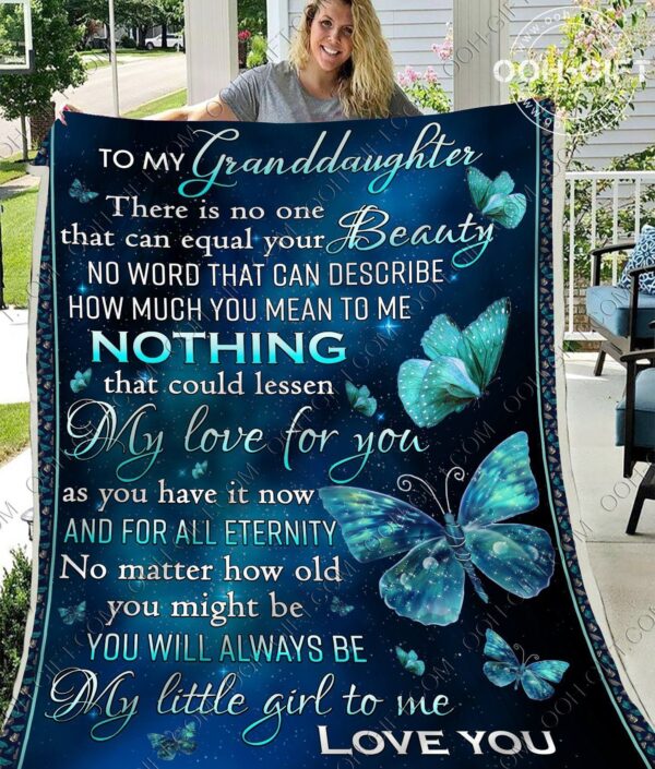 Granddaughter Always Be My Little Girl Fleece Blanket Sherpa Blanket