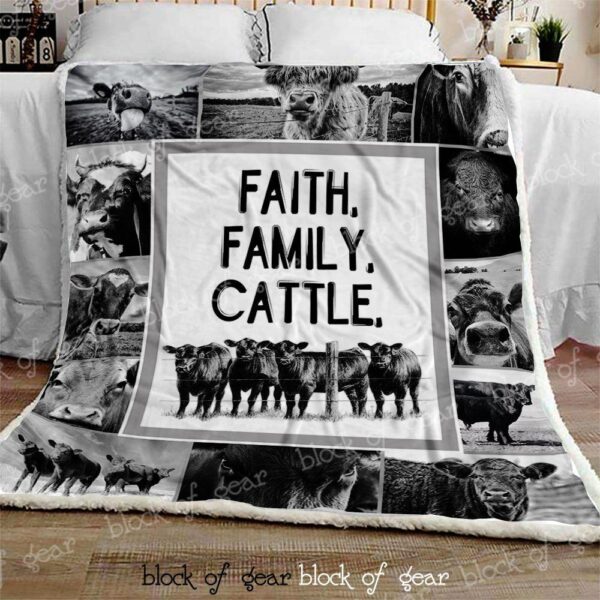 Cattle Fleece Blanket Sherpa Blanket