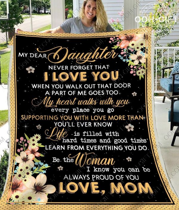 My Dear Daughter Fleece Blanket Sherpa Blanket
