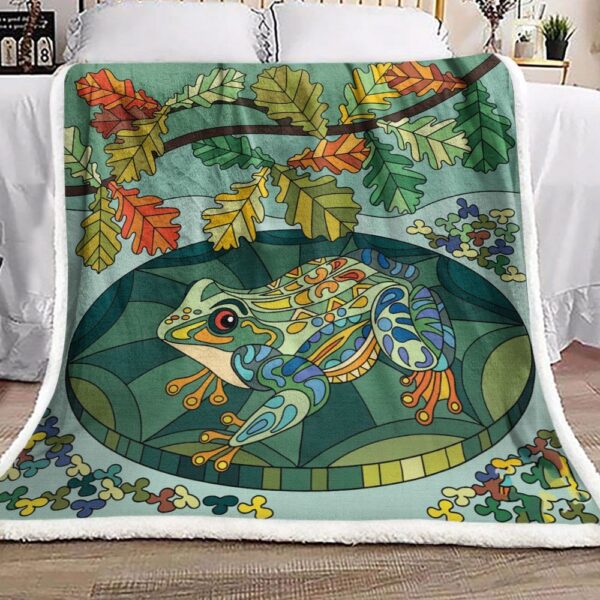 Frog Mandala Fleece Blanket Sherpa Blanket