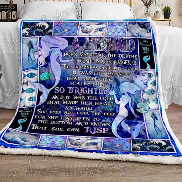 Mermaid Fleece Blanket Sherpa Blanket