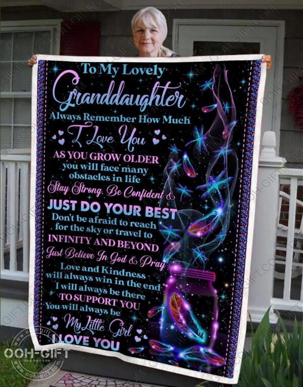 Granddaughter Be Confident Fleece Blanket Sherpa Blanket