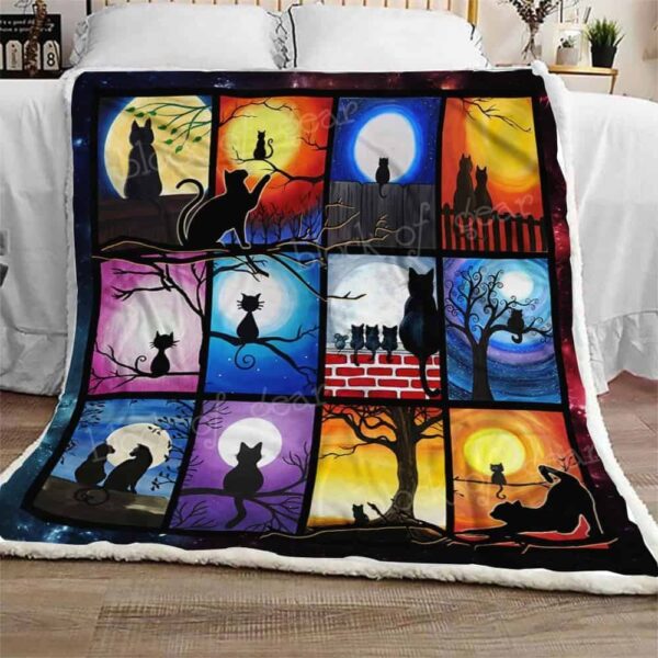 Cat Fleece Blanket Sherpa Blanket
