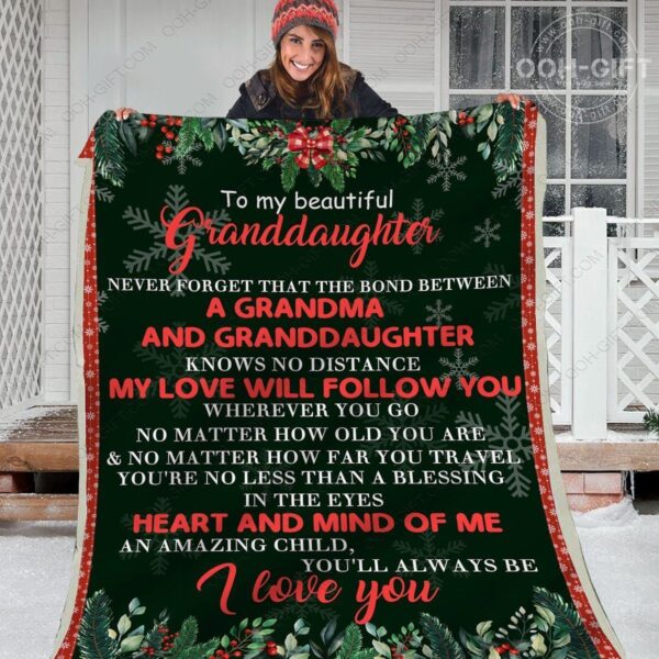 My Beautiful Granddaughter Fleece Blanket Sherpa Blanket