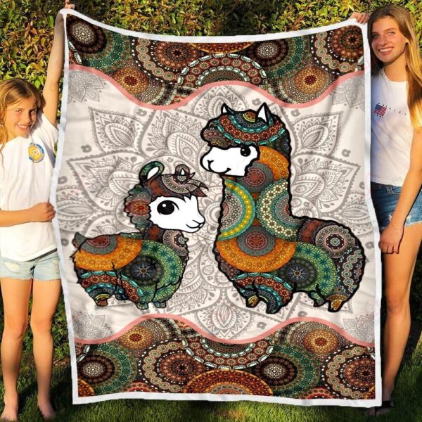 Llama Fleece Blanket Sherpa Blanket