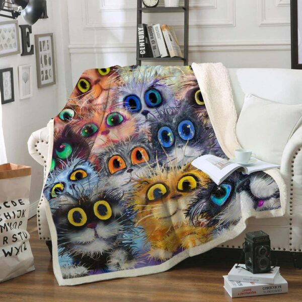 Cat Fleece Blanket Sherpa Blanket