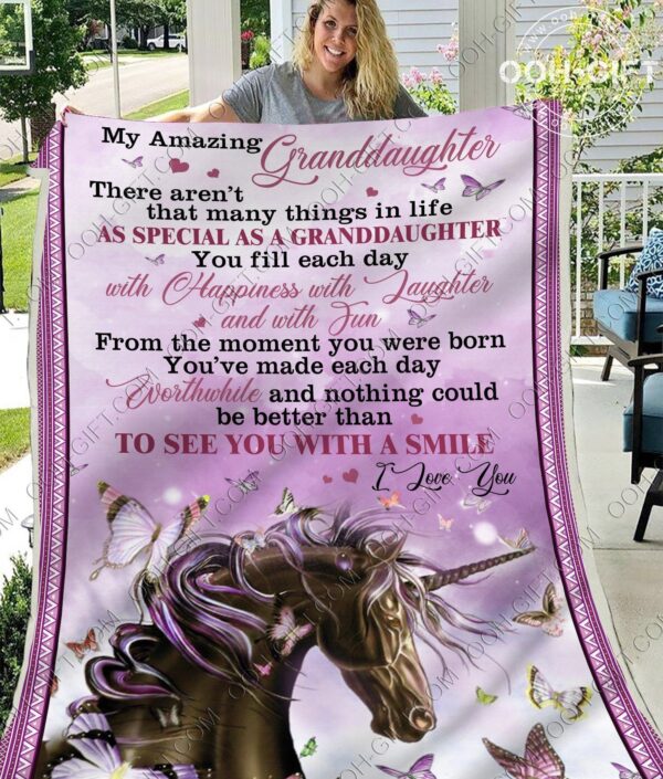 Granddaughter Special As A Granddaughter Fleece Blanket Sherpa Blanket