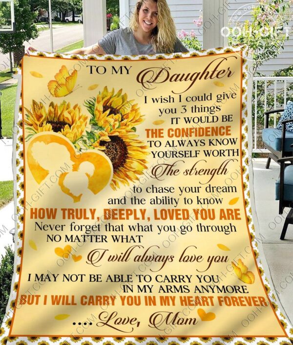 Daughter I Will Always Love You Fleece Blanket Sherpa Blanket