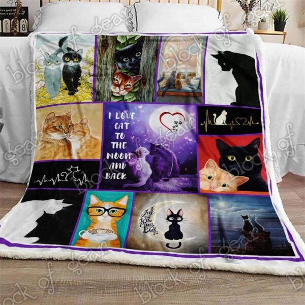 Cat Fleece Blanket Sherpa Blanket