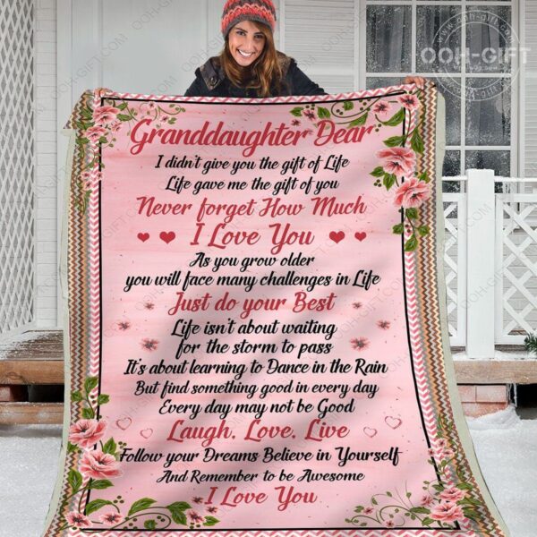 Granddaughter Gift Of Life Fleece Blanket Sherpa Blanket