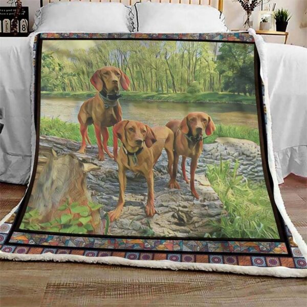 Vizsla Fleece Blanket Sherpa Blanket