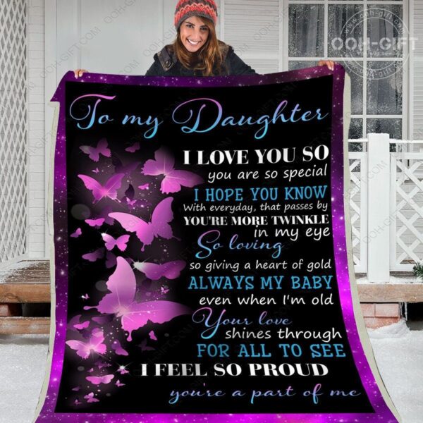 Daughter Part Of Me Fleece Blanket Sherpa Blanket