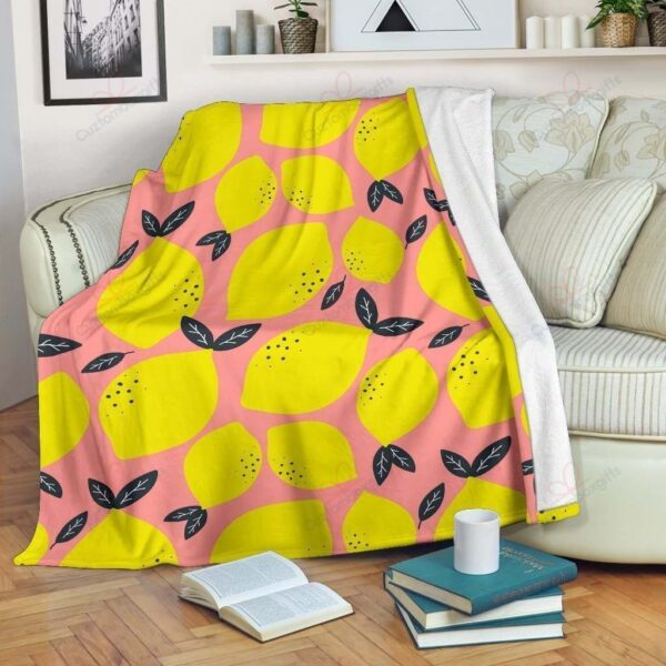 Lemon Fleece Blanket Sherpa Blanket