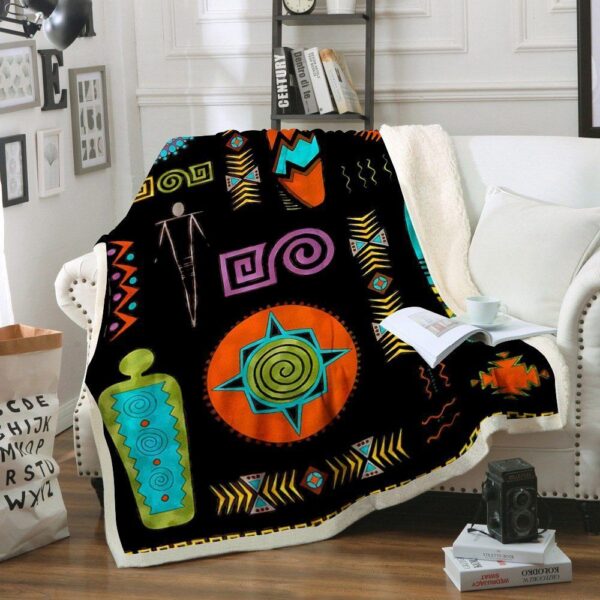 Native America Fleece Blanket Sherpa Blanket