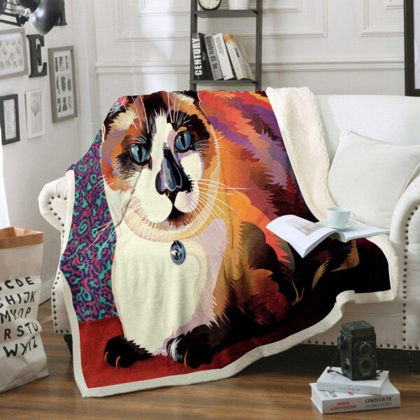 Cat Fleece Blanket Sherpa Blanket