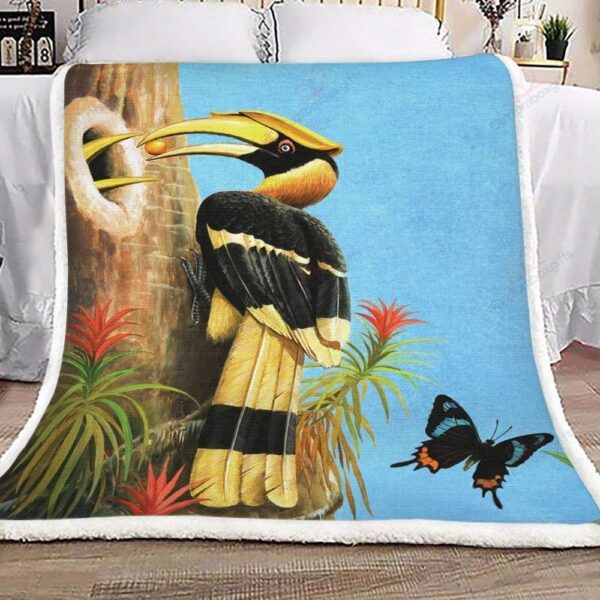 Hornbill Fleece Blanket Sherpa Blanket