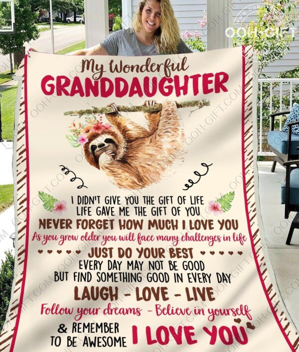 Granddaughter Wonderful Granddaughter Fleece Blanket Sherpa Blanket