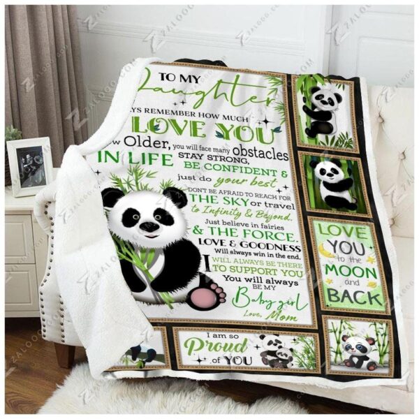 Panda Fleece Blanket Sherpa Blanket