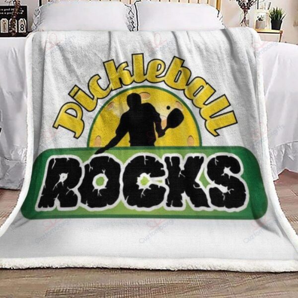 Pickleball Fleece Blanket Sherpa Blanket