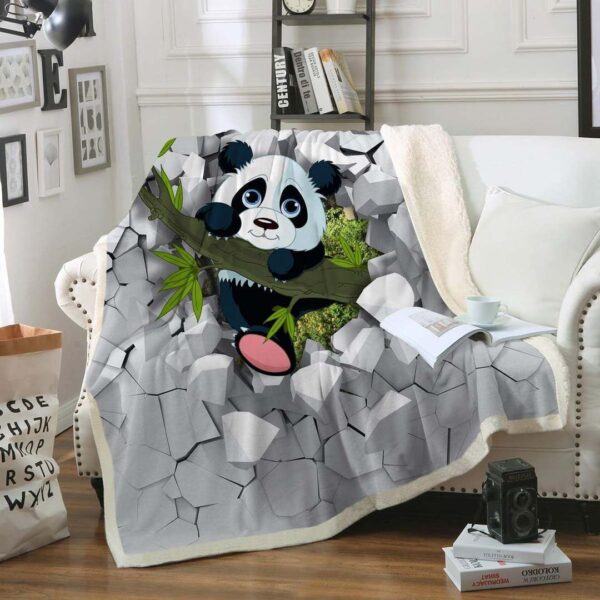 Panda Bamboo Fleece Blanket Sherpa Blanket
