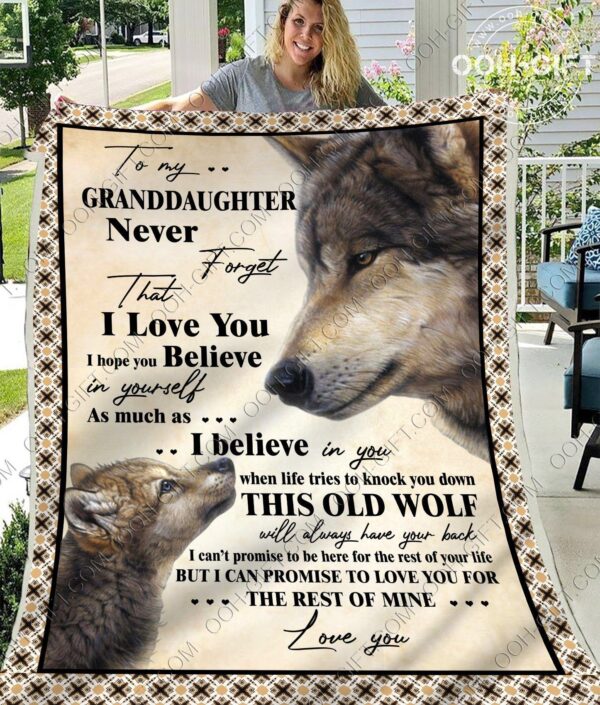 Granddaughter Love You Fleece Blanket Sherpa Blanket