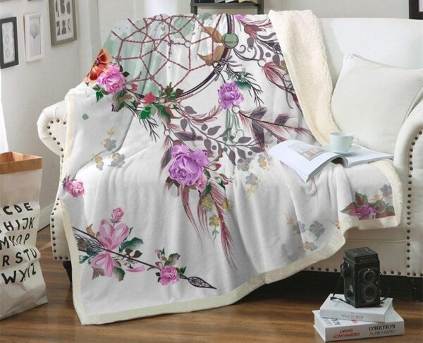Dreamcatcher Fleece Blanket Sherpa Blanket