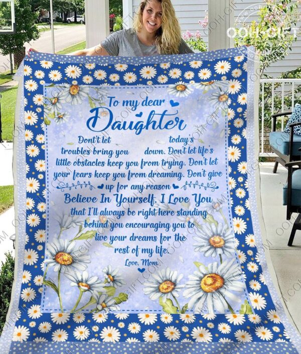 Daughter Believe In Yourself Fleece Blanket Sherpa Blanket