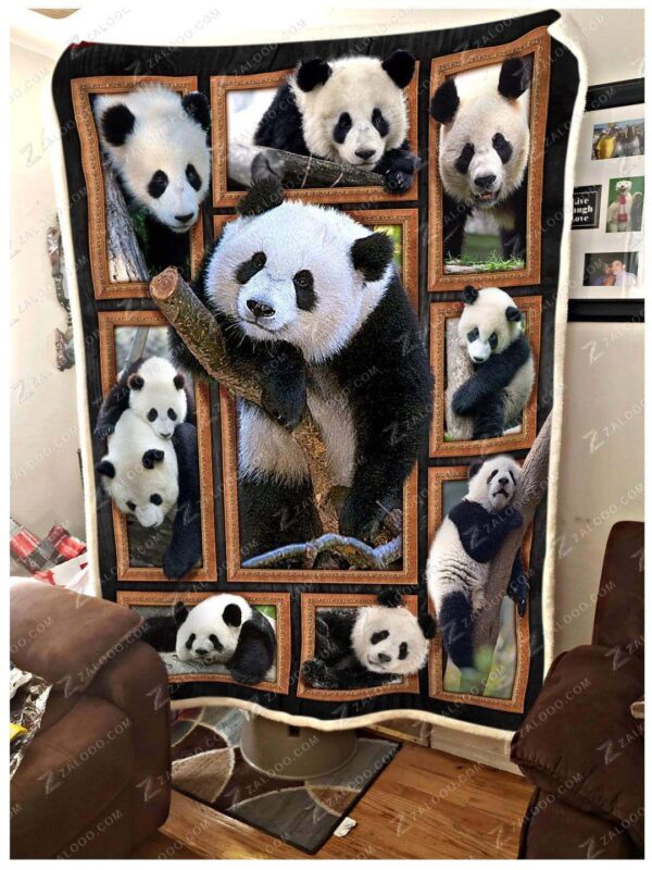 Panda Fleece Blanket Sherpa Blanket