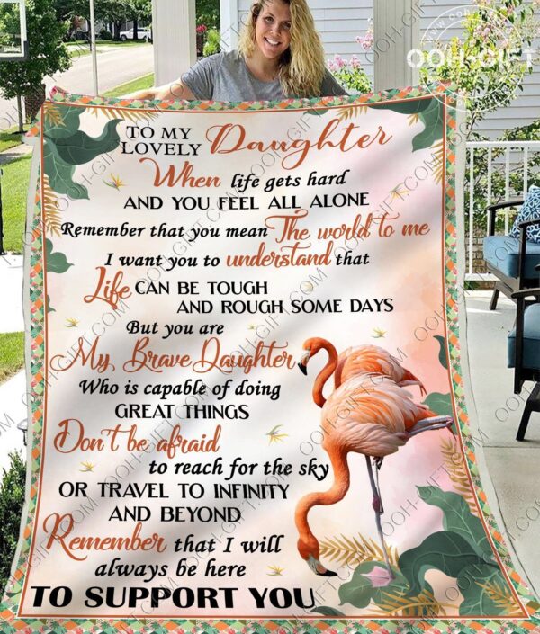 Daughter Travel To Infinity Fleece Blanket Sherpa Blanket