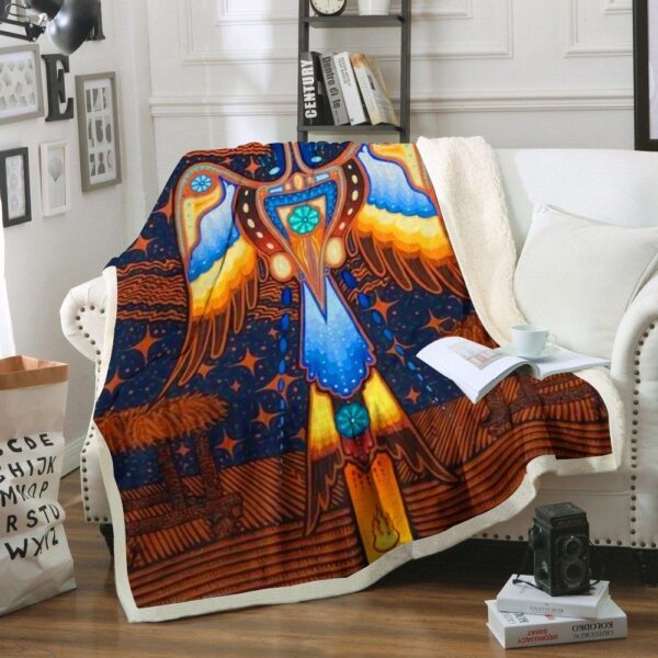 Native American Fleece Blanket Sherpa Blanket