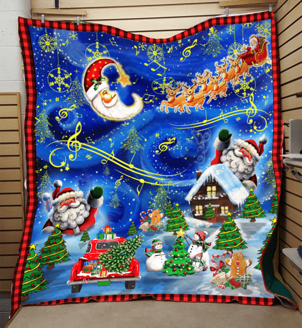 Christmas Night Fleece Blanket Sherpa Blanket