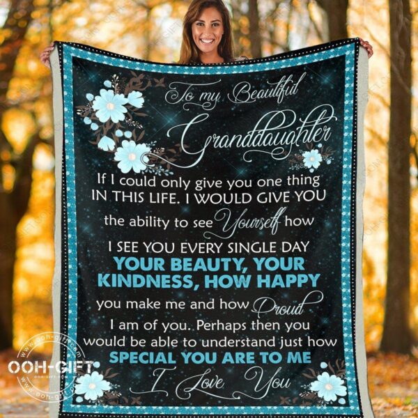 Granddaughter How Special You Are Fleece Blanket Sherpa Blanket