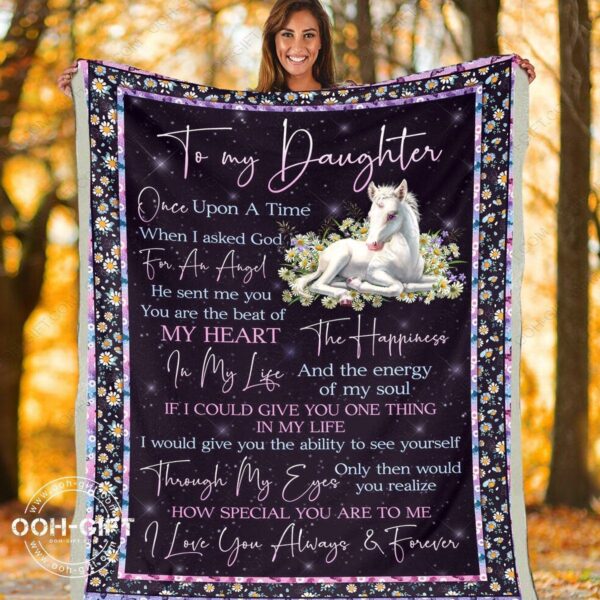 Daughter Always Forever Fleece Blanket Sherpa Blanket