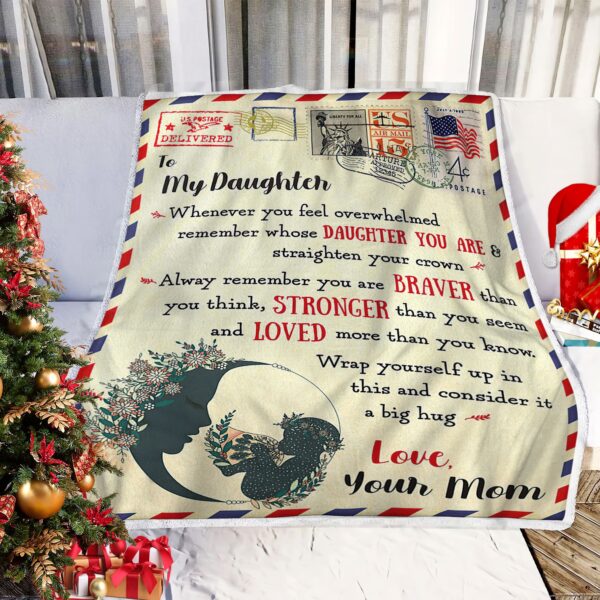 To My Daughter Fleece Blanket Sherpa Blanket