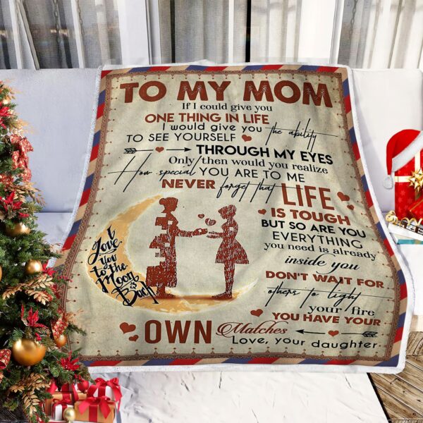 To My Mom Fleece Blanket Sherpa Blanket