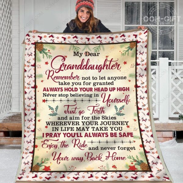 Granddaughter Love Yourself Fleece Blanket Sherpa Blanket