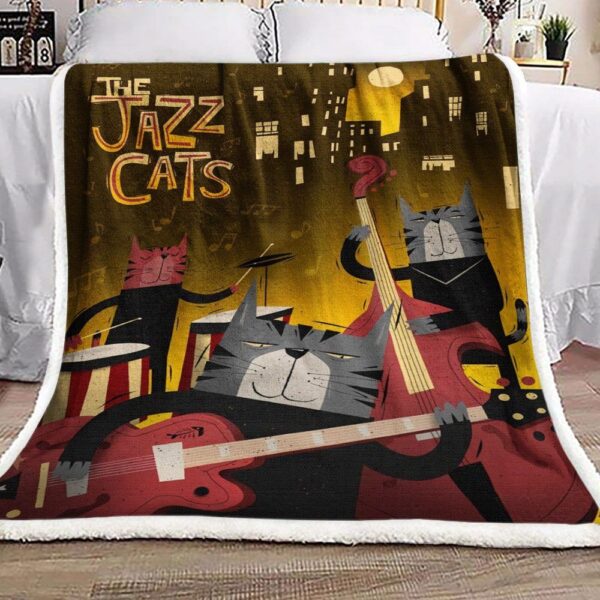 Cat The Artist Fleece Blanket Sherpa Blanket