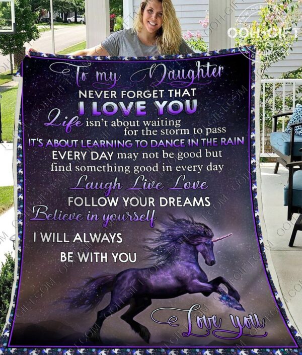 Daughter Follow Your Dreams Fleece Blanket Sherpa Blanket