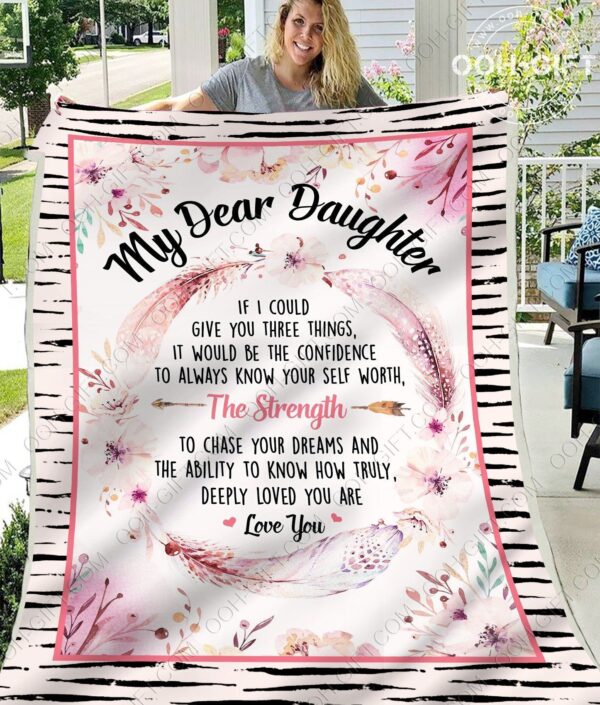 Daughter Dear Daughter Fleece Blanket Sherpa Blanket