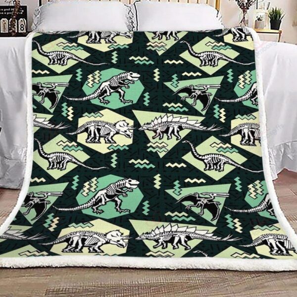 Tyrannosaurus Fleece Blanket Sherpa Blanket