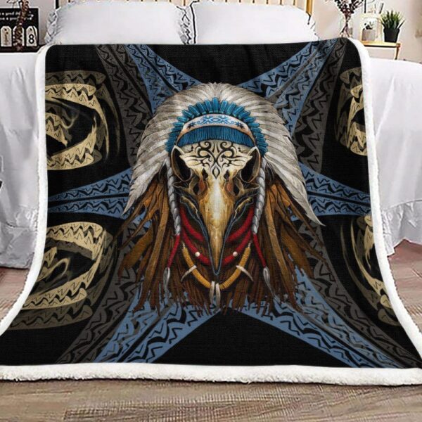 Native American Fleece Blanket Sherpa Blanket