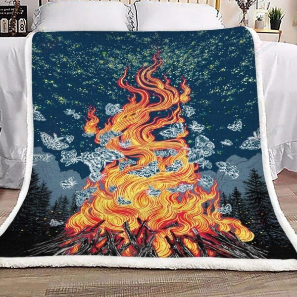 Campfire Fleece Blanket Sherpa Blanket