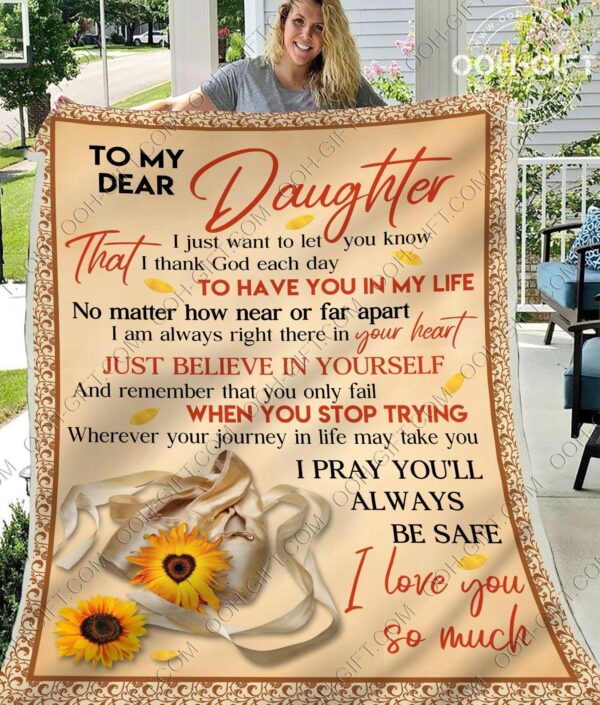 Daughter Thank God To Have You Fleece Blanket Sherpa Blanket